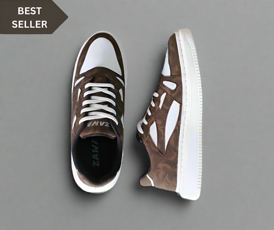 ZAWA Driftwood White Sneakers - Every Step, a Statement