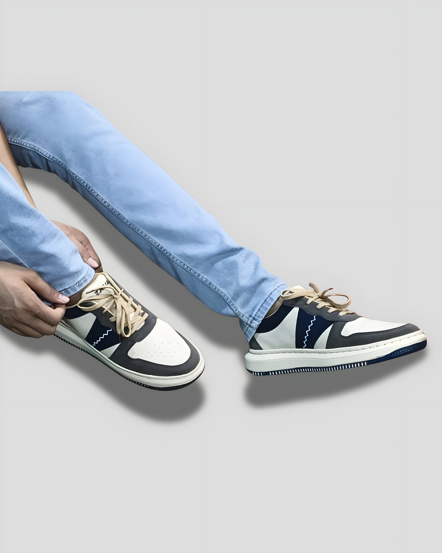 Zawa Premium Shadow Dune Sneakers with side top view