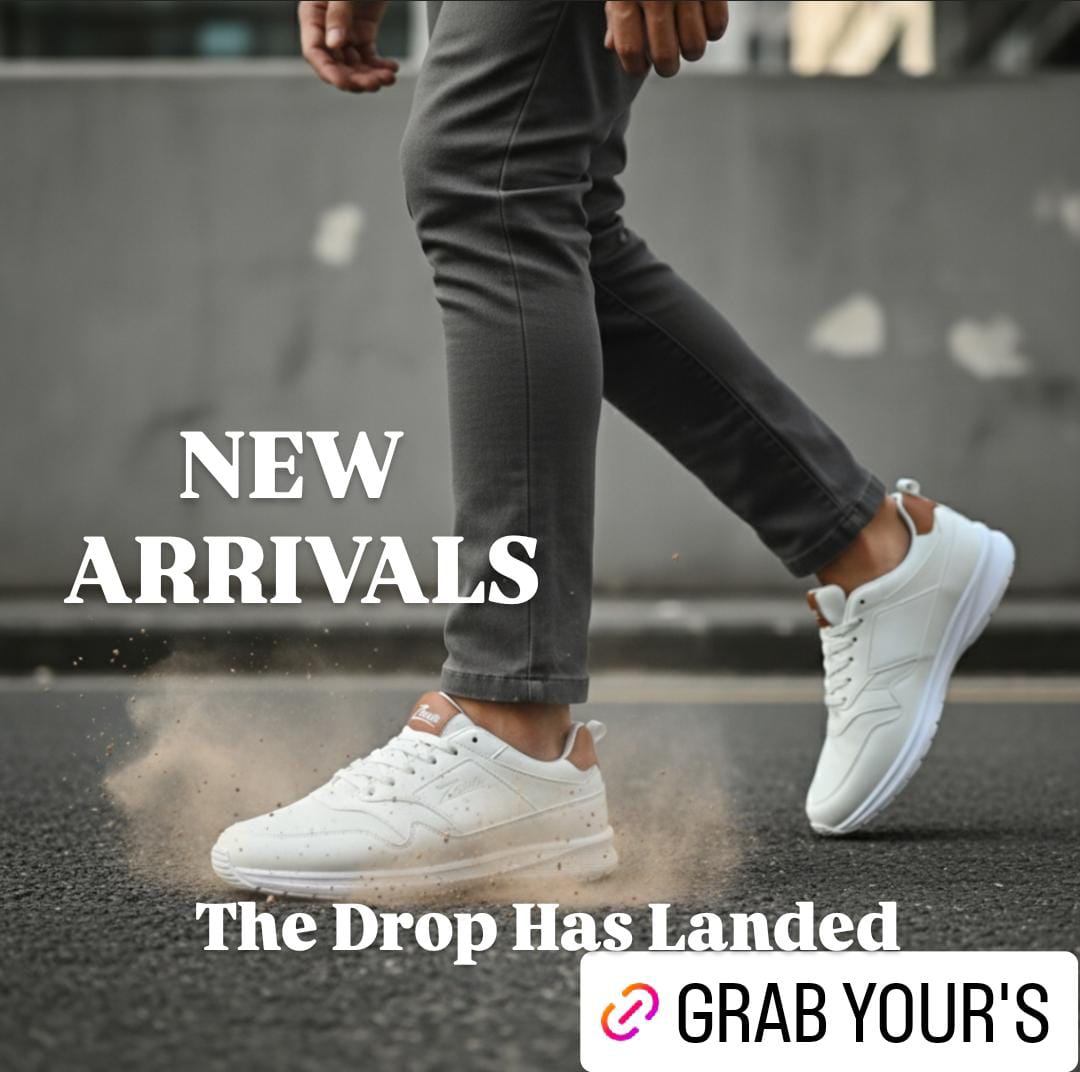 ZAWA white sneakers as NEW ARRIVALS