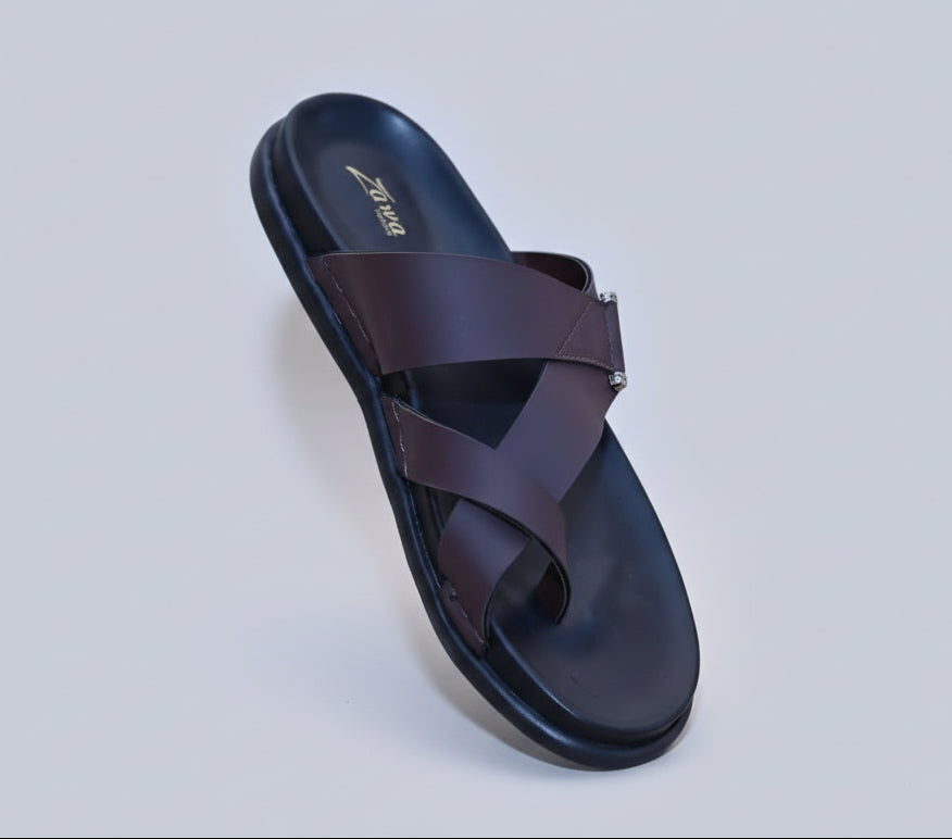 Zawa Cruze Brown sandal on a plain background