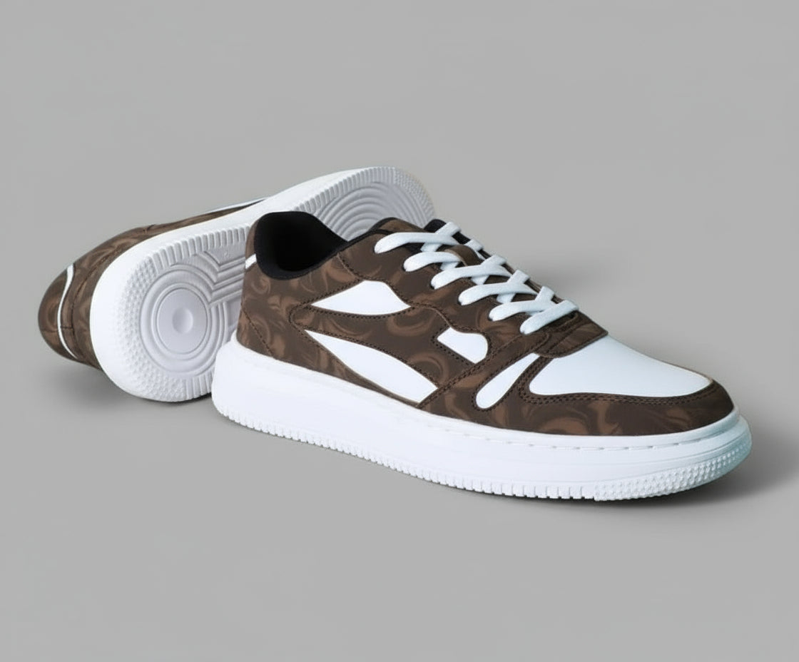 ZAWA Driftwood White Sneakers with minimalist design and premium detailing on a clean light background