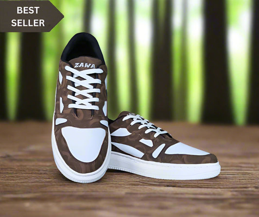 ZAWA Driftwood White Sneakers - Every Step, a Statement