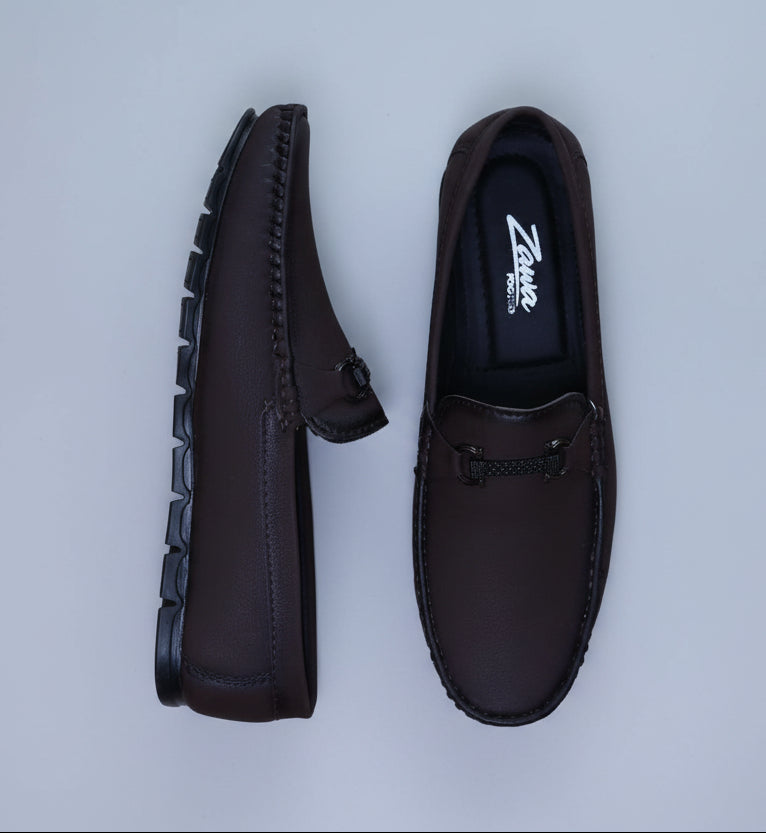 Pair of ZAWA Monarcha loafers on a plain surface with 'Zawa' branding.