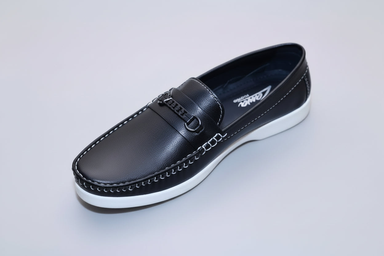 ZAWA regent Black loafer shoe on a plain background