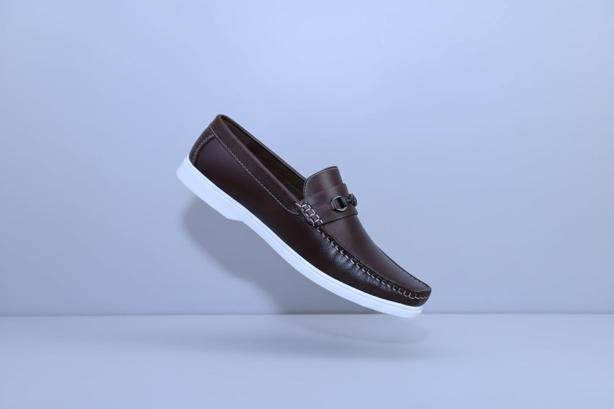 ZAWA Regent Brown loafer shoe on a plain background