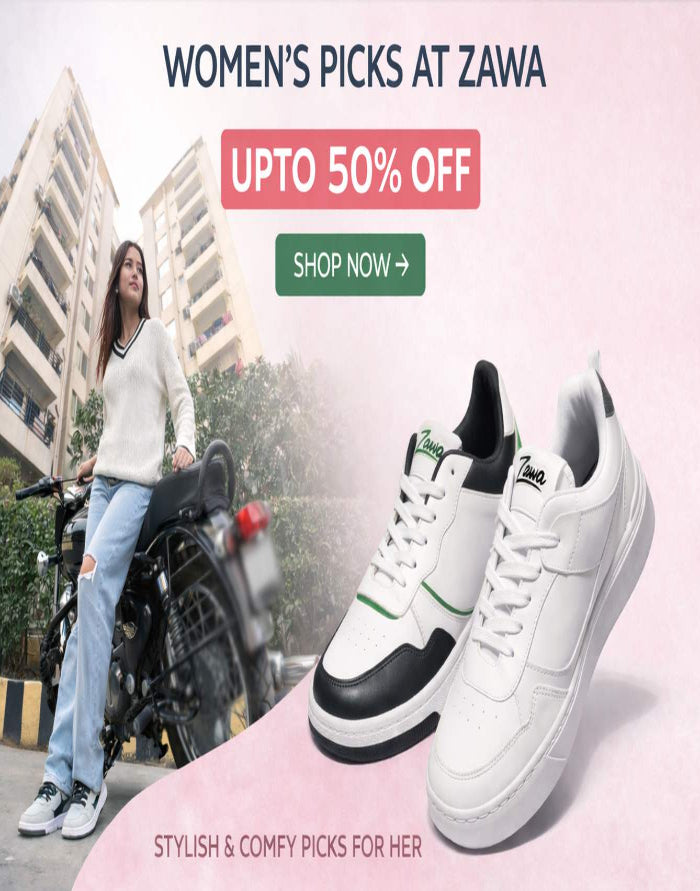 zawa women sneakers promotional banner